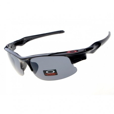 Oakley fast jacket sunglasses polished black / gray lens