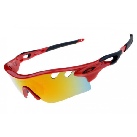 Oakley RadarLock path sunglasses polished red / fire iridium