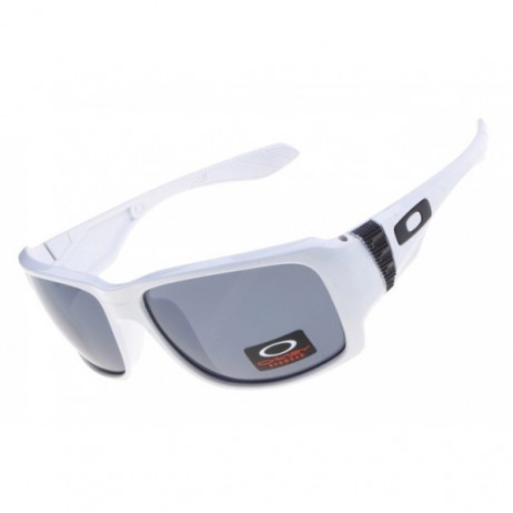 Oakley big taco sunglass white / gray lens