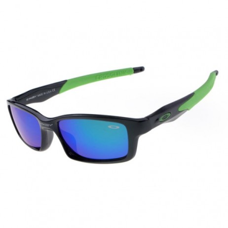Oakley crosslink sunglasses black green / ice iridium
