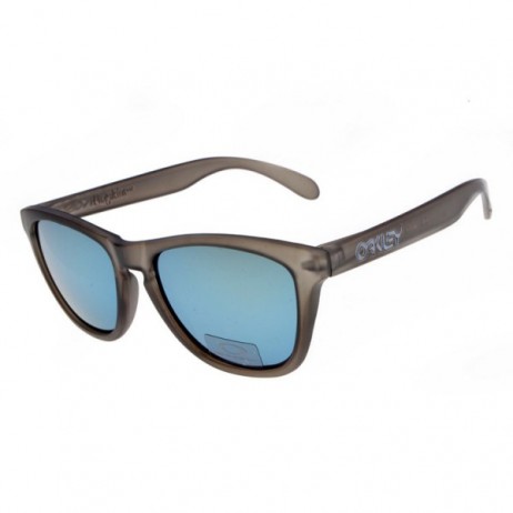 Oakley frogskins crystal gray sunglasses blue lens