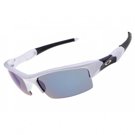 Oakley flak jacket sunglass white / gray lens