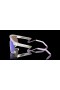 Oakley BXTR Metal Prizm Violet Lenses Matte Clear Frame Sunglasses