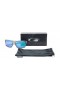 Oakley Unisex Sliver Gray Frame Blue Lens Rectangular 57mm Sunglasses