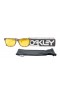 Oakley Unisex Frogskins Brown Frame Yellow Lens Oval 55mm Sunglasses