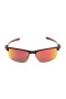 Oakley Men's Carbon Blade Gray Frame Red Lens Semi Rimless 66mm Sunglasses