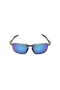 Oakley Men's Badman Gray Frame Blue Lens Rectangular 60mm Polarized Sunglasses