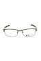 Oakley Men's Metal Plate Gray Frame Transparent Lens Rectangular 53mm Glasses