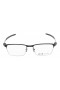 Oakley Unisex Tincup 0.5 Black Frame Transparent Lens Semi Rimless 53mm Glasses
