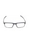 Oakley Men's OX8049 Black Frame Transparent Lens Rectangular 53mm Glasses