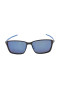 Oakley Men's Tincan Carbon Black Frame Blue Lens Rectangular 58mm Sunglasses