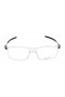 Oakley Unisex Pitchman Clear Frame Transparent Lens Rectangular 55mm Glasses