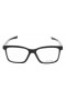 Oakley Unisex Fenceline Black Frame Transparent Lens Rectangular 53mm Glasses