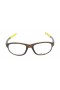 Oakley Unisex Crosslink Brown Frame Transparent Lens Oval 54mm Glasses