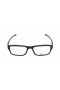Oakley Unisex Chamfer Black Frame Transparent Lens Rectangular 55mm Glasses