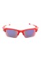 Oakley Men's Fast Jacket Xl Red Frame Purple Lens Rectangular 71mm Sunglasses