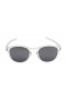Oakley Unisex Latch Clear Frame Gray Lens Oval 53mm Sunglasses