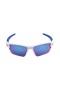 Oakley Men's Flak 2.0 White Frame Blue Lens Semi Rimless 59mm Sunglasses
