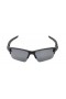 Oakley Men's Flak 2.0 Black Frame Silver Lens Rectangular 59mm Polarized Sunglasses