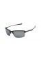 Oakley Men's Wiretap Black Frame Gray Lens Rectangular 61mm Polarized Sunglasses