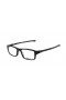Oakley Men's Chamfer Black Frame Transparent Lens Rectangular 53mm Glasses