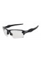 Oakley Men's Flak 2.0 Gray Frame Transparent Lens Semi Rimless 59mm Sunglasses