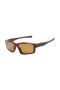 Oakley Men's Chainlink Brown Frame Brown Lens Rectangular 57mm Polarized Sunglasses