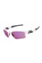 Oakley Men's Flak White Frame Purple Lens Rectangular 63mm Sunglasses