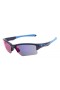 Oakley Unisex Quarter Jacket Blue Frame Blue Lens Semi Rimless 61mm Sunglasses