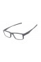 Oakley Men's OX8049 Black Frame Transparent Lens Rectangular 53mm Glasses