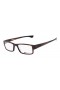 Oakley Unisex Airdrop Brown Frame Transparent Lens Rectangular 53mm Glasses