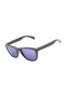 Oakley Women's Frogskins Gray Frame Purple Lens Rectangular 55mm Sunglasses
