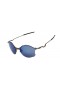 Oakley Unisex Tailend Gray Frame Blue Lens Round 56mm Sunglasses