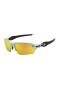 Oakley Men's Flak 2.0 Gray Frame Yellow Lens Semi Rimless 59mm Sunglasses