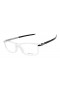 Oakley Unisex Pitchman Clear Frame Transparent Lens Rectangular 55mm Glasses