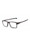Oakley Unisex Chamfer 2 Brown Frame Transparent Lens Rectangular 52mm Glasses