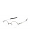 Oakley Unisex Madman Gray Frame Transparent Lens Semi Rimless 43mm Glasses