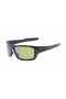 Oakley Men's Turbine Black Frame Green Lens Rectangular 65mm Polarized Sunglasses