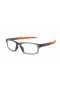Oakley Men's Crosslink Gray Frame Transparent Lens Rectangular 54mm Glasses