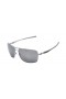 Oakley Men's Plaintiff Squared Gray Frame Gray Lens Rectangular 63mm Polarized Sunglasses