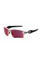 Oakley Men's Flak 2.0 Xl White Frame Purple Lens Rectangular 59mm Sunglasses