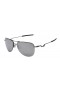 Oakley Men's Tailpin Gray Frame Silver Lens Aviator 61mm Sunglasses