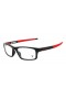 Oakley Men's Crosslink Black Frame Transparent Lens Rectangular 54mm Glasses