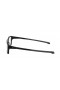 Oakley Men's Chamfer Black Frame Transparent Lens Rectangular 53mm Glasses