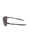 Oakley Men's Badman Black Frame Purple Lens Rectangular 60mm Polarized Sunglasses