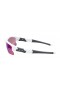Oakley Men's Flak White Frame Purple Lens Rectangular 63mm Sunglasses