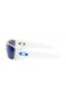 Oakley Unisex Fuel Cell Clear Frame Blue Lens Rectangular Sunglasses
