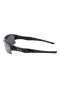 Oakley Unisex Flak Black Frame Gray Lens Rectangular 63mm Polarized Sunglasses