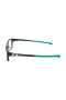 Oakley Unisex Chamfer Black Frame Transparent Lens Rectangular 53mm Glasses
