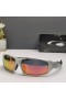 Oakley C Six Sunglasses Silver Frame Polarized Ruby Lenses